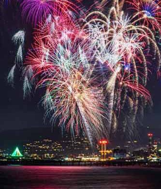 Fireworks in Manhattan Beach