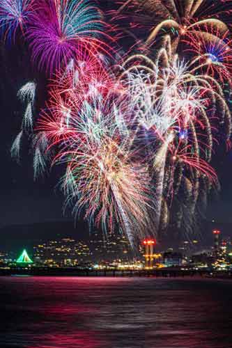 Fireworks in Manhattan Beach